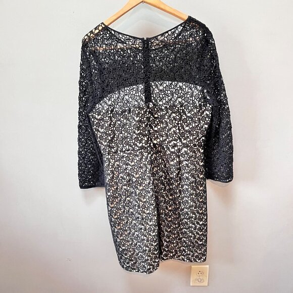 J. Crew Collection Lace Dress In Black Ivory‎ NWT Women’s Size: 14 - Picture 2 of 6